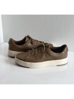 Kizik Vegas Hands Free Slip On Sneaker Brown Leather Size Men 8.5/Women 10 Wide